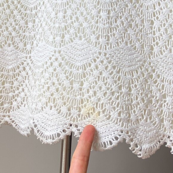 ☀️ White Crochet Lace Mini Tank Dress – Relaxed Fit Juicy Couture Size 4 - Picture 5 of 7